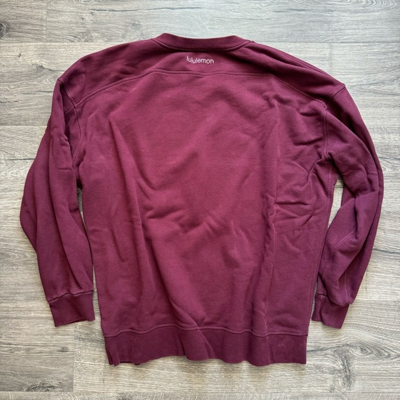 Lululemon Burgundy Red Pullover Crewneck Sweater XL Women STAINS - Picture 3 of 12